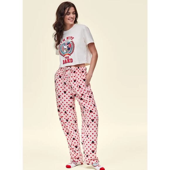 Disney Adult Unisex Minnie Mouse Plush Fleece Pants S NWT - Picture 1 of 4